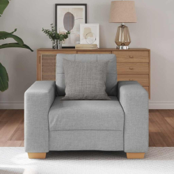 Sofa Fotel, szary chmurowy, 59 cm, obity tkaniną