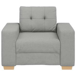 Sofa Fotel, szary chmurowy, 59 cm, obity tkaniną
