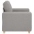 Sofa Fotel, szary chmurowy, 59 cm, obity tkaniną