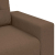 Sofa dwuosobowa, brązowa, 120 cm, tkanina