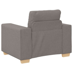Fotel, taupe, 59 cm, obity tkaniną