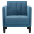 Sofa Fotel z Podłokietnikami Niebieski 53 cm Aksamit