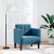 Sofa Fotel z Podłokietnikami Niebieski 53 cm Aksamit