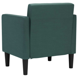 Sofa Fotel z Podłokietnikami Ciemnozielony 53 cm Tkanina