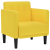 Sofa Fotel z Podłokietnikami Jasnożółty 53 cm Tkanina