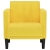 Sofa Fotel z Podłokietnikami Jasnożółty 53 cm Tkanina