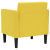 Sofa Fotel z Podłokietnikami Jasnożółty 53 cm Tkanina