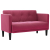 Sofa dwuosobowa wino czerwone 111 cm aksamit