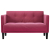 Sofa dwuosobowa wino czerwone 111 cm aksamit