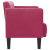 Sofa dwuosobowa wino czerwone 111 cm aksamit