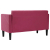 Sofa dwuosobowa wino czerwone 111 cm aksamit