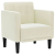 Sofa Fotel z Podłokietnikami Kremowy 53 cm Aksamit