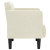 Sofa Fotel z Podłokietnikami Kremowy 53 cm Aksamit