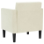 Sofa Fotel z Podłokietnikami Kremowy 53 cm Aksamit