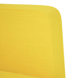 Sofa dwuosobowa żółta 111 cm Tkanina