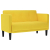 Sofa dwuosobowa żółta 111 cm Tkanina
