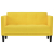 Sofa dwuosobowa żółta 111 cm Tkanina
