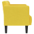 Sofa dwuosobowa żółta 111 cm Tkanina