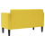 Sofa dwuosobowa żółta 111 cm Tkanina