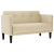 Sofa dwuosobowa kremowa 111 cm Tkanina