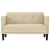 Sofa dwuosobowa kremowa 111 cm Tkanina