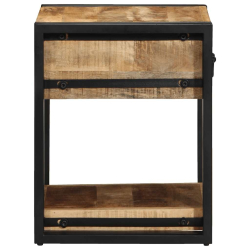 Szafki nocne, 2 szt., 40x40x50 cm, lite drewno surowe mango