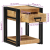 Szafki nocne, 2 szt., 40x40x50 cm, lite drewno surowe mango