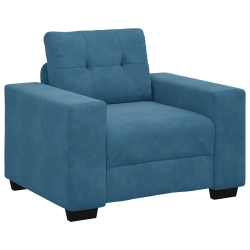 Sofa Fotel Niebieski 59 cm Aksamit