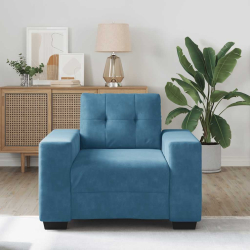 Sofa Fotel Niebieski 59 cm Aksamit