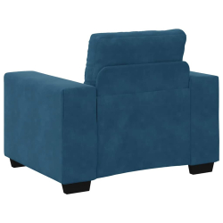 Sofa Fotel Niebieski 59 cm Aksamit