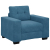 Sofa Fotel Niebieski 59 cm Aksamit