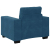 Sofa Fotel Niebieski 59 cm Aksamit