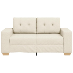 Sofa dwuosobowa obity lnem, 120 cm