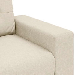 Sofa dwuosobowa obity lnem, 120 cm