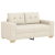 Sofa dwuosobowa obity lnem, 120 cm