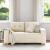 Sofa dwuosobowa obity lnem, 120 cm