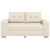 Sofa dwuosobowa obity lnem, 120 cm