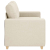 Sofa dwuosobowa obity lnem, 120 cm