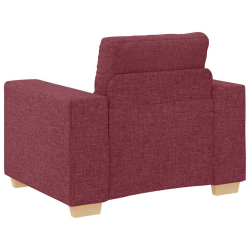 Fotel, winna czerwień, 59 cm, obity tkaniną