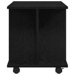 Szafka RTV z kółkami Czarny dąb 80x40x45 cm Drewno klejone