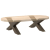 Nogi do stolika kawowego, 2 szt., naturalna stal, 70x(42-43) cm