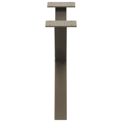 Nogi do stolika kawowego, 2 szt., naturalna stal, 60x(30-31) cm