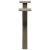 Nogi do stolika kawowego, 2 szt., naturalna stal, 60x(30-31) cm