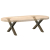 Nogi do stolika kawowego, 2 szt., naturalna stal, 60x(30-31) cm