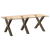 Nogi do stołu jadalnianego, 3 szt., 90x(72-73) cm, stal