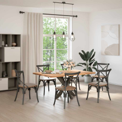 Noga do stołu jadalnego, naturalna stal, 85x85x(72-73) cm, stal