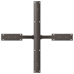 Noga do stołu jadalnego, naturalna stal, 85x85x(72-73) cm, stal