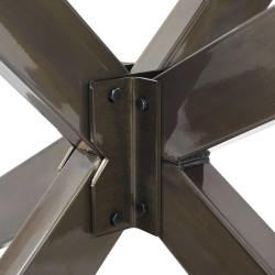 Noga do stołu jadalnego, naturalna stal, 85x85x(72-73) cm, stal