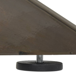 Noga do stołu jadalnego, naturalna stal, 85x85x(72-73) cm, stal