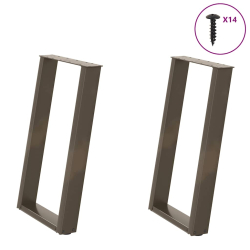vidXL Nogi do stołu jadalnianego, 2 szt., 50x(72-73) cm, stal